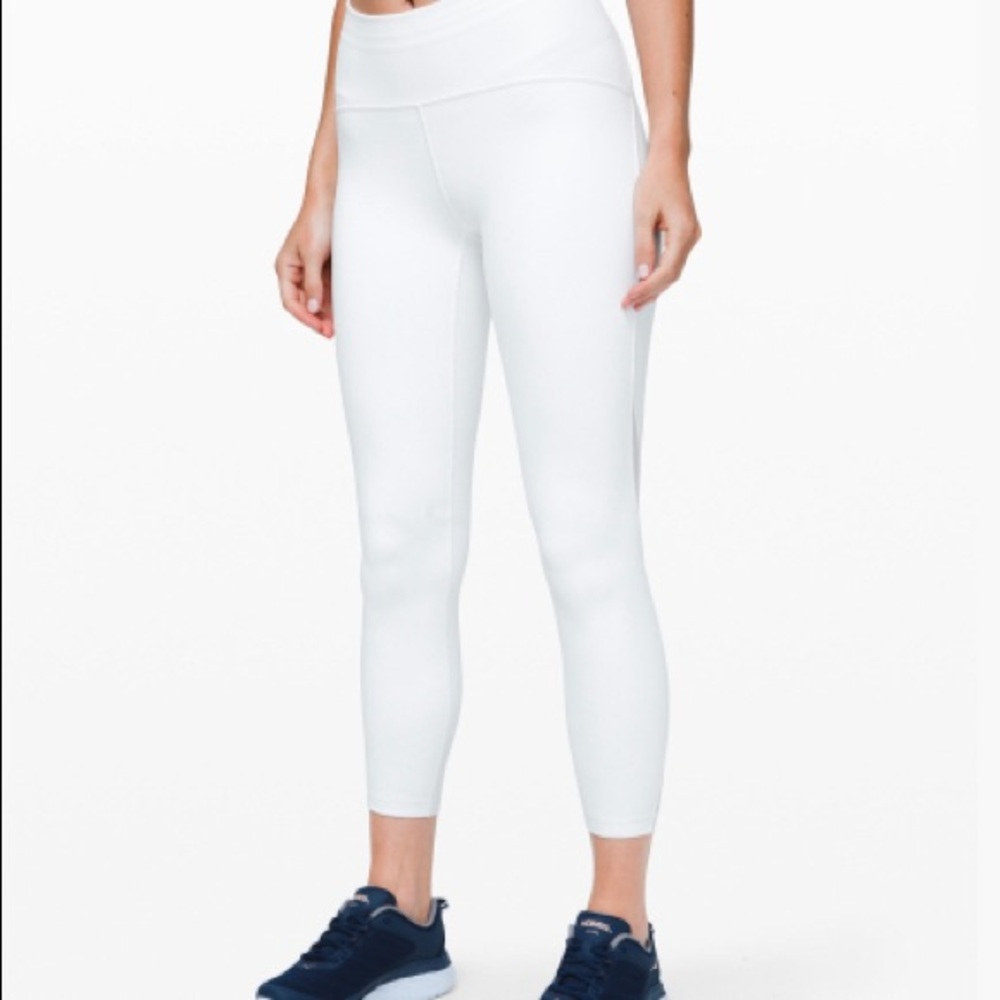 White Lululemon Leggings 25”